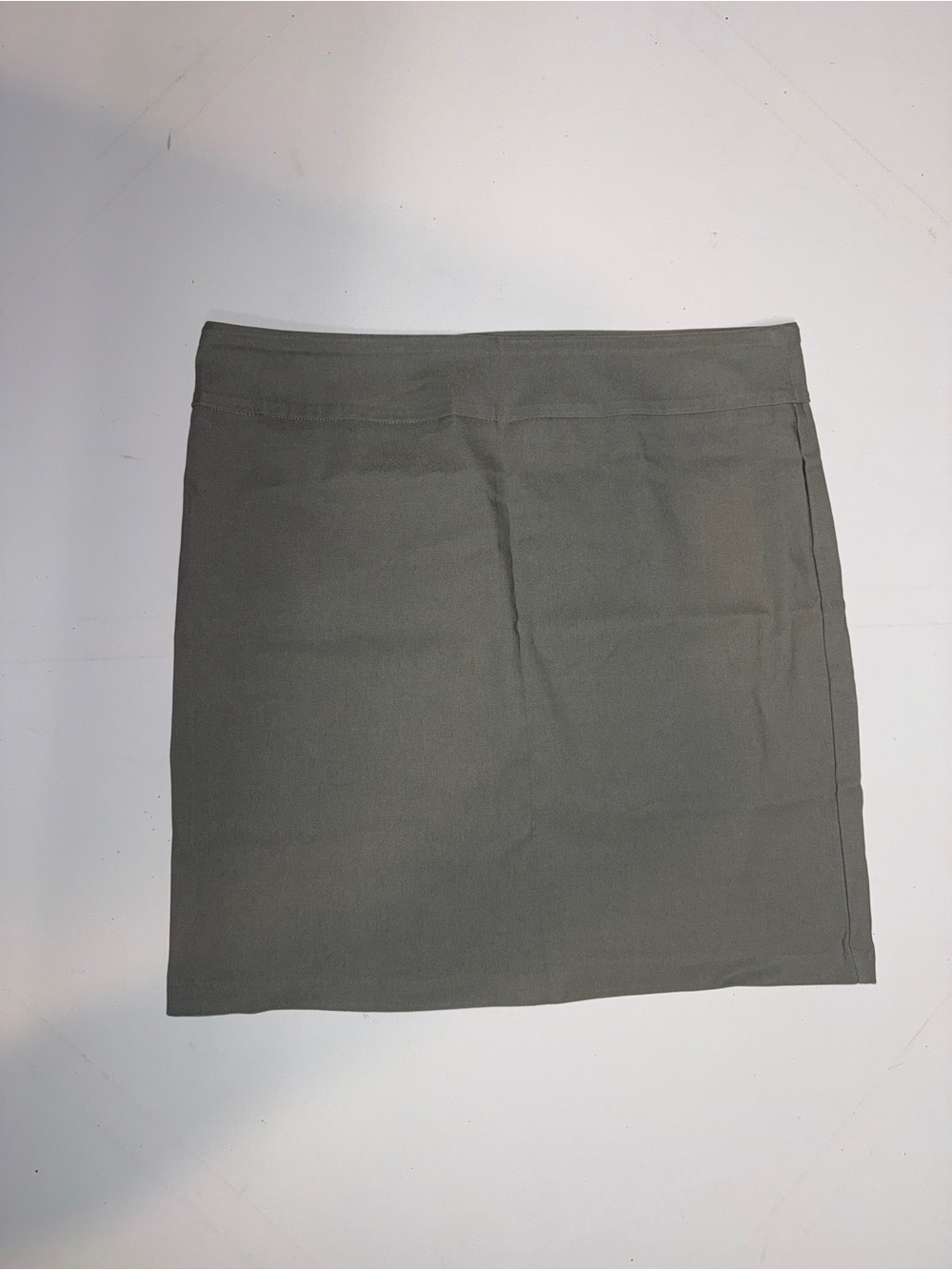 Women's High-Rise Mini Skirt in Olive Green